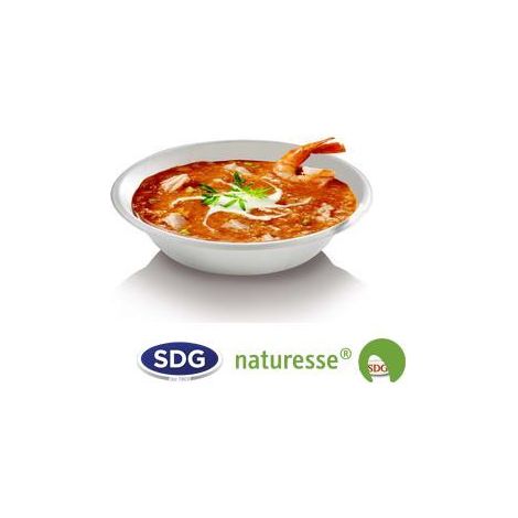 Assiette Creuse Pulpe de Cellulose 19 cm - SDG - Lot de 500