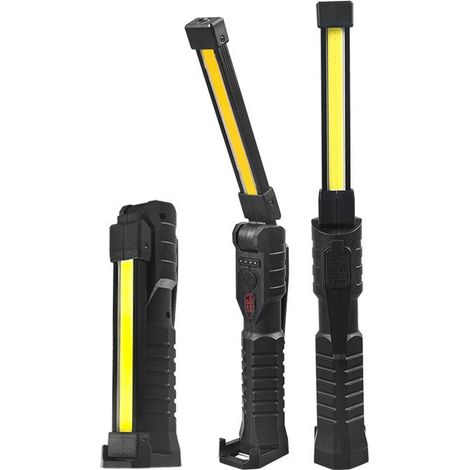 Lampe Torche Rechargeable USB - LED COB Portable avec Aimant et Crochet - Pour Réparation, Camping, Extérieur - 2 Pièces (1/5)