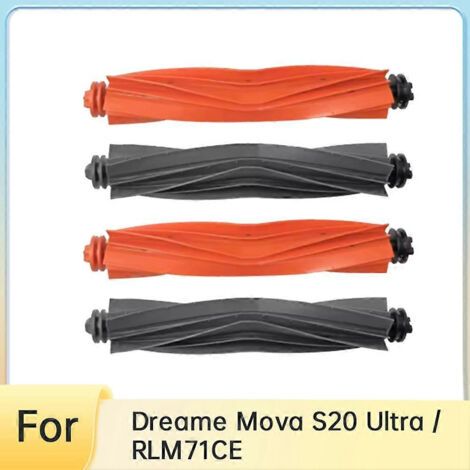 Lot de 4 brosses principales pour aspirateur robot Dreame Mova S20 Ultra / RLM71CE - Accessoires ultra-résistants