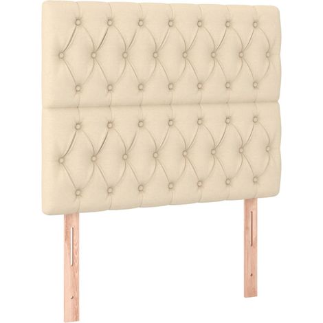 Maison Exclusive - Testiera Crema 90x7x118/128 cm Tessuto (1/5)