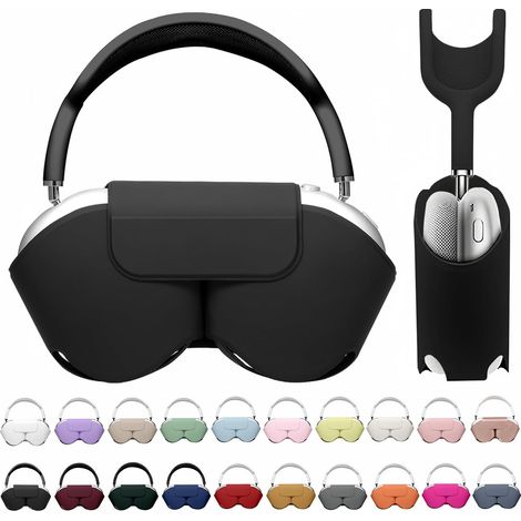 Étui de protection Maxjoy pour AirPods Max d'Apple, en cuir PU souple, avec mode veille, anti-poussière, pour AirPods Pro Max, noir.
