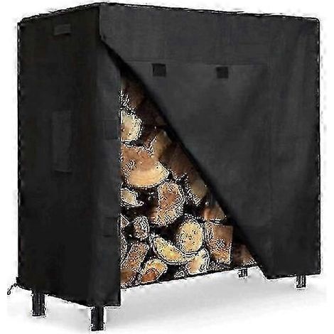 Empileur robuste pour bûches de cheminée 2026 en acier tubulaire pour le stockage du bois sur une terrasse. (1/5)