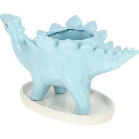 Dinosaurier Blumentopf aus Keramik mit Untersetzer Kleines