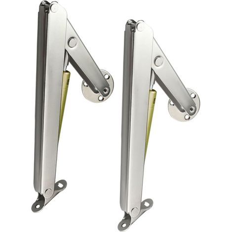 Lot de 2 Charnières de Support de Couvercle à Fermeture Douce, Vérins à Gaz Robustes avec Ressort à Gaz Sécuritaire, Tige Hydraulique avec Amortisseur Tampon pour Boîte (200N) (1/5)