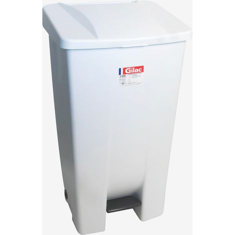 Poubelle à Pédale Eco 120 L avec Roulettes et Couvercle - Gilac