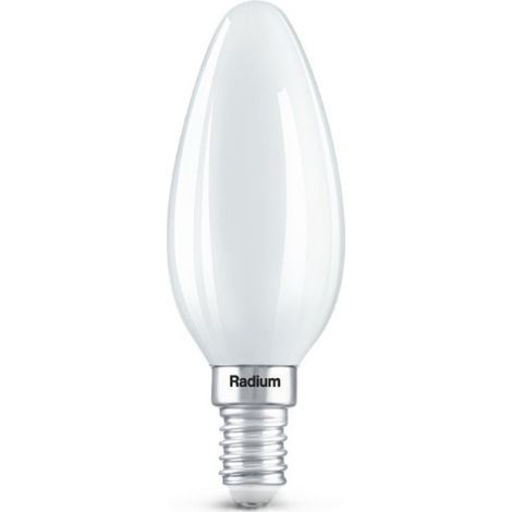 Radium Flamme E14 – 2,2W – 250 lm – 2700 K – Verre Opale – Ampoule LED équivalente 25 W