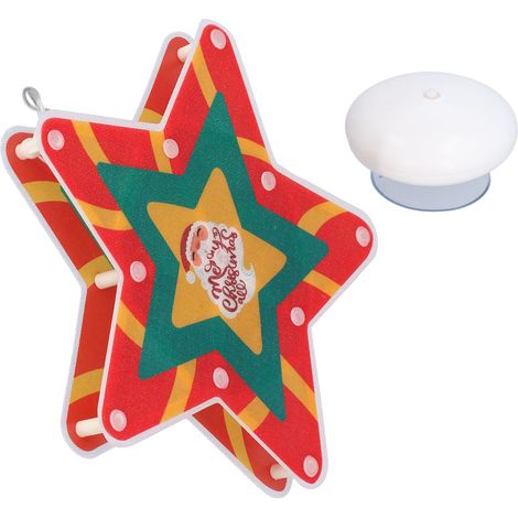 Décorations lumineuses LED de Noël à ventouse, étoiles scintillantes pour vitrine, guirlande lumineuse adhésive pour fenêtre, petite taille (sans piles). (1/5)