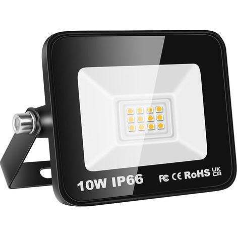 Willpower Projecteurs LED Extérieur 10W 1000LM Spot LED Extérieur 3500K Blanc Chaud IP66 Etanche Eclairage Exterieur Lumière de Sécurité pour Jardin Patio Garage Terrasse Maison (1/5)
