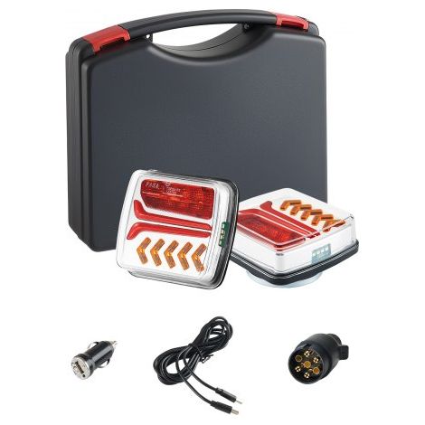 Anhängerlichter Anhängerleuchten mit Modi (Rücklicht/Blinklicht/Bremslicht/Kennzeichenlicht/Rückfahrlicht), wasserfestes Anhängerbeleuchtungsset für Boot Lkw Wohnmobil Traktor