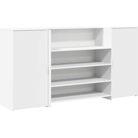 Maison Exclusive - Scrivania per Reception Bianca 200x50x103,5 cm in Legno Massello