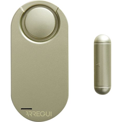 ARREGUI AL013 Alarmanlage fürs Haus, Wohnung, Büro, Schrank, Garage oder Wohnmobil  Fensteralarm  Türalarm mit Sensor  Alarmanlage mit 2 Fernbedienungen  Fenster oder Tür Alarm mit Sirene  gold