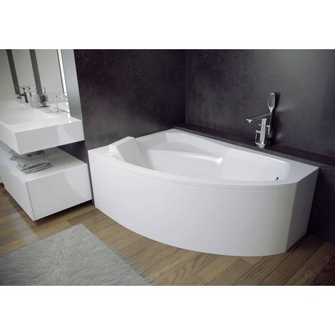 Baignoire d'angle gauche RIMA 130/140/150/160/170 cm avec tablier - 170cm