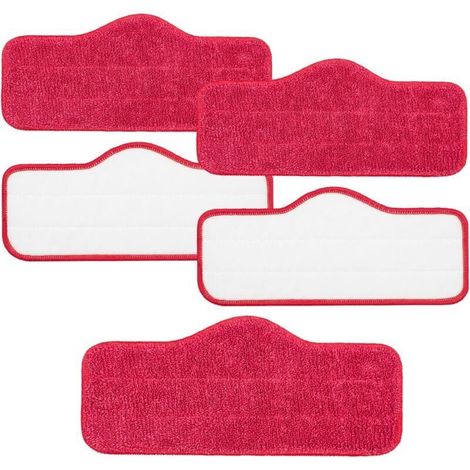 Lot de 5 lingettes de rechange pour balais vapeur Schenley Steams - Haute absorption - Microfibre - Accessoires de rechange épais (1/4)