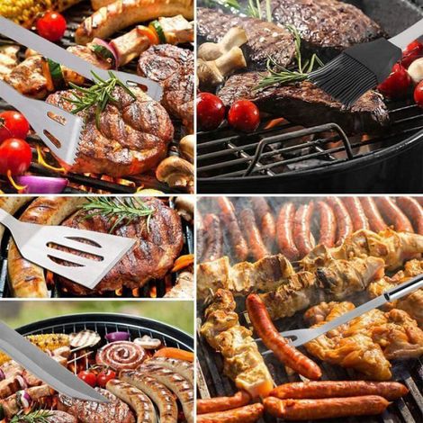 Ensemble Ustensiles de Barbecue Mallette en Aluminium, Accessoire de Barbecue Professionnel, Set de Couv USTENSILE BARBECU ENEVAOCT (1/5)