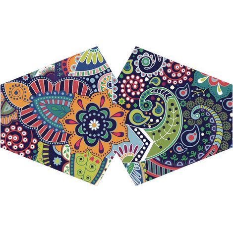 Couvre-visage de mode réutilisable - Funky Swirls (Adulte)- Vendu par 1 (1/4)