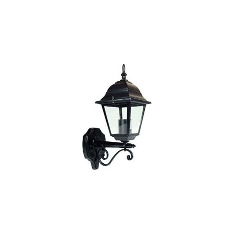 LANTERNA CON BRACCIO INFERIORE LAVORATO MODELLO NEW YORK  60w IP44 mm.192x370h. colore nero    SYNTESY