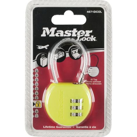 MASTER LOCK Kabelschloss 4671 EURDCOL mit Zahlenkombination, bunt, SB (1/2)