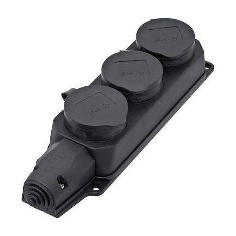 interBär 9006-004.01 Multipresa 3 scomparti Nero senza connettore 1 pz. (1/2)
