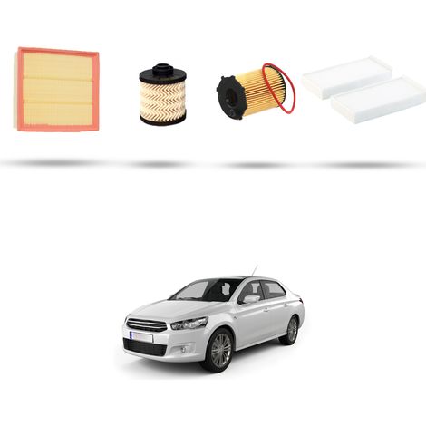 Kit tagliando 4 filtri compatibile con Citroen C-Elysee 1.6 hdi 73kw dal 2014 (1/5)