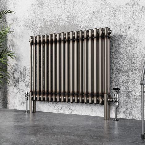 Traditional Cast Iron Style Radiator Raw Metal Central Heating 2 Column 600x830mm