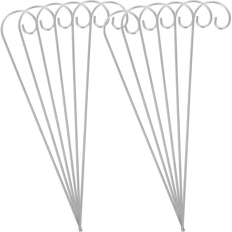 Stück Gartenstab aus Metall mit Haken 30cm Vielseitig