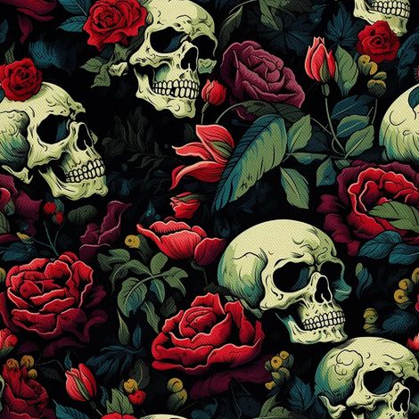 Tela decorativa para exteriores Oxford - Motivo de calavera I DX4765 (1/5)
