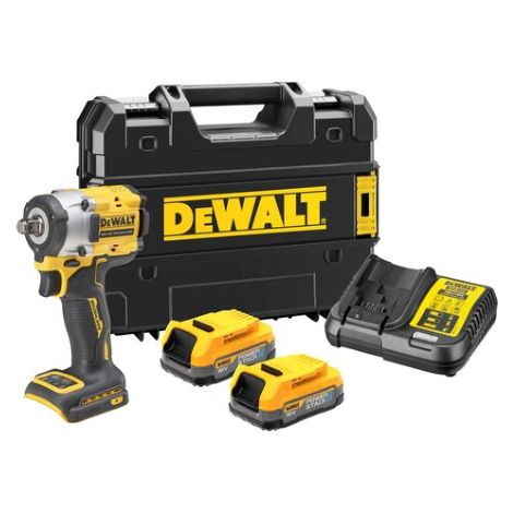 Avvitatore a impulsi a batteria DeWALT DCF921E2T 18V 1/2" con 2x1.7 powerstack, caricabatterie, T-STAK (1/5)