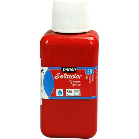 Peinture tissu - Pébéo - Setacolor - Opaque - Rouge - 250 ml (1/4)