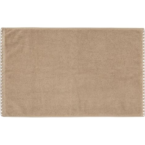 Tapis de bain en Éponge unie et point feston triangulaire NERYDA (1/2)