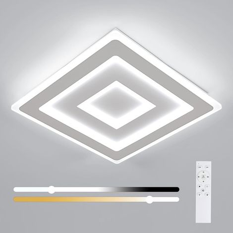 GOECO Dimmable LED Ceiling Light,52W 5850LM 40cm Modern White LED Ceiling Lamp with Remote Control for Living Room Bedroom,Dimmable 3000K-6500K (1/5)