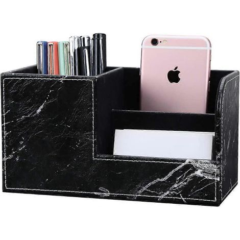 Schreibtisch-Organizer mit Stifthalter (schwarzer Marmor)