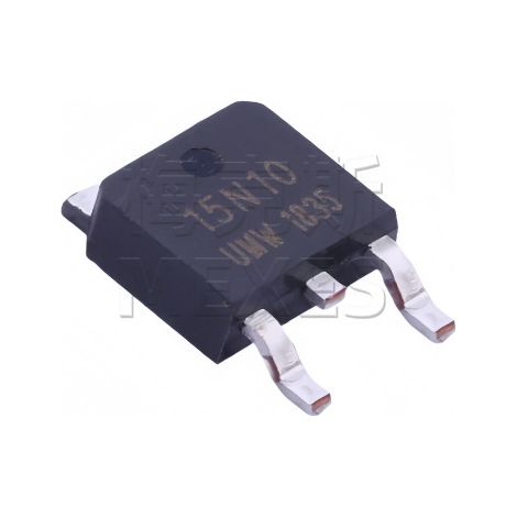 UMW 15N10 TO-252-2 100V/20A N-channel MOSFET (metal-semiconductor field-effect transistor) - Electronic components (pack of 5)
