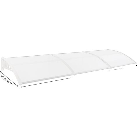 Auvent pour porte d'entrée, cadre en aluminium, design moderne, monté au mur, Type B (1/2)