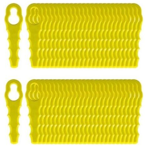 50 replacement blades for Ryobi lawn trimmers, double-toothed cutting heads RAC155 RAC157 RAC158