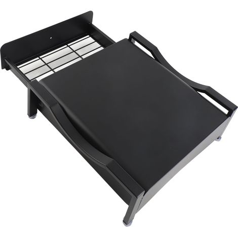 Porte-gobelet coulissant avec plateau de présentation multifonctionnel, tiroir de rangement, support pour la maison, noir, taille S (1/5)