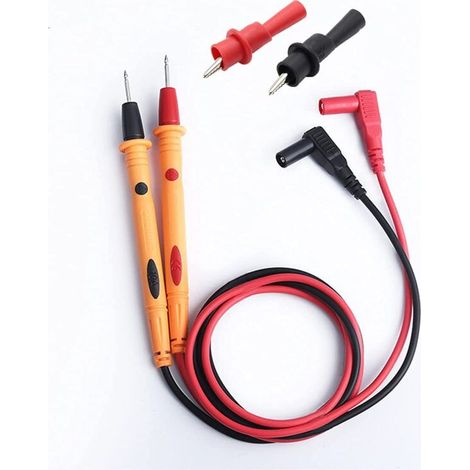 Multimeter, Präzisions-Multimeter Sharp 1000V 20A Digital-Multimeter-Zangenprüfer-Prüfspitzen, Prüfspitzen, Verlängerungskabel, Multimeter-Zubehör (Multimeter-Messleitung + 2 Krokodilklemmen) (1/3)