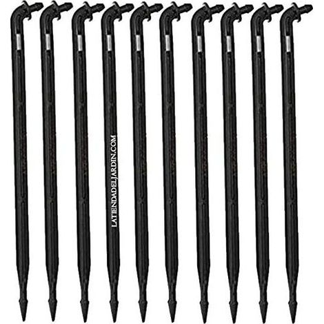 Lot de 50 piquets d'arrosage goutte à goutte 45º pour microtubes 3-4 mm – Irrigation précise et efficace – Fabriqués en Italie