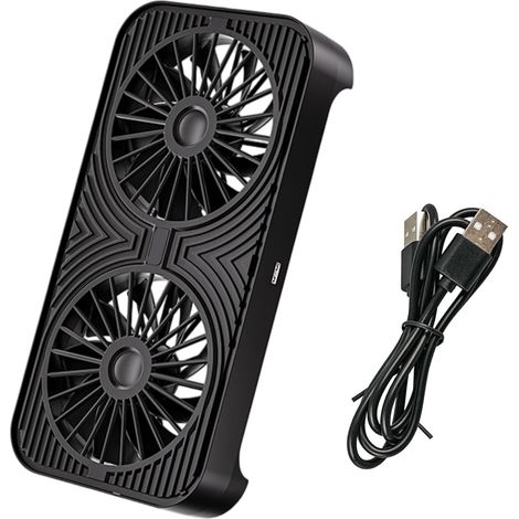Ventilateur de refroidissement USB silencieux haute vitesse double 140 mm avec commutateurs 1 touche pour routeur, ordinateur portable, support de bureau