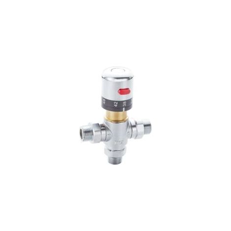 Dreiwege-Thermostatmischer aus Messing, kompatibel mit Badarmaturen und Duschen – 1 Stück – Crezuo (1/4)