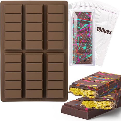 Lot de 2 moules à chocolat, moule en silicone pour chocolat (1/3)