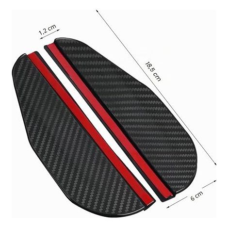 RéTroviseur De Voiture Anti-Pluie Sourcils, Pare-Soleil De RéTroviseur, Rétroviseur Pare-Pluie, Universel En Fibre De Carbone Couverture De Pluie, Voitures Camions (Noir) (1/4)