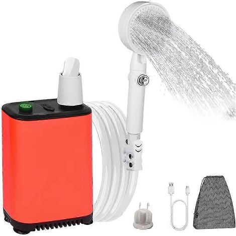Douche portable avec affichage numérique, douche de camping extérieure, étanche IPX7, pompe de douche électrique, rechargeable QAQ (1/5)