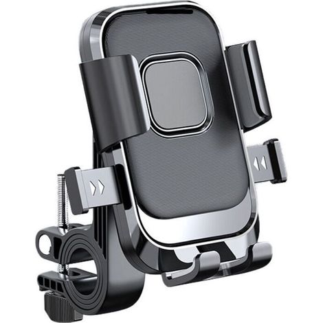 Support Téléphone Vélo et Moto Noir – Support Pivotant 360° en Alliage Aluminium, Compatible Tous Smartphones jusqu’à 7,5 cm (1/5)