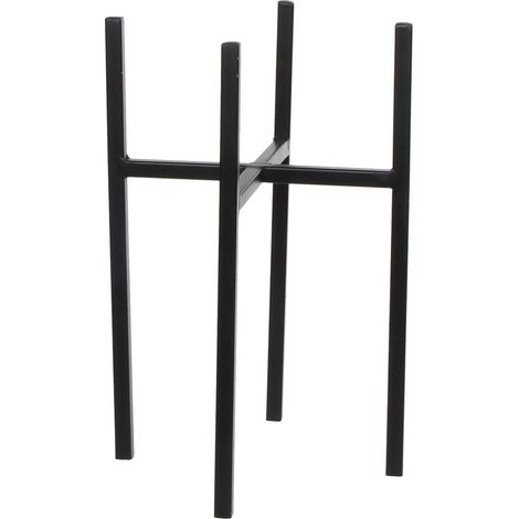 Porte-Plante en Métal Noir Support de Pot de Fleurs Design Moderne H 35 cm - PANGIVO (1/5)