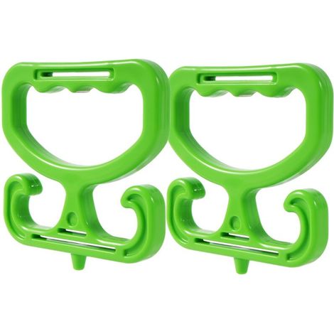 Set di 2 robusti portaborse, ciascuno con una capacità di carico di 45 kg: comoda impugnatura per trasportare borse della spesa, borsoni, secchi e altro ancora. (1/4)