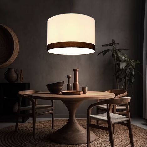 Lampada a sospensione lampada da soffitto in metallo bianco appeso soggiorno moderno lampada a sospensione tavolo da pranzo bianco, nero, 1x E27, DxH 38x120 cm