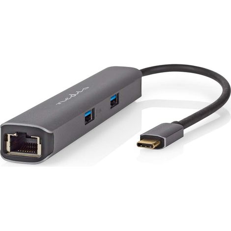 CCBW64230AT02 Adaptateur Multi-Ports USB USB 3.2 Gen 1 USB-C Mâle RJ45 Femelle / Sortie HDMI / 2x USB-A Femelle / 2x USB-C 5 Gbps 0.20 m Rond Plaqué or PVC Anthracite Boîte (1/5)