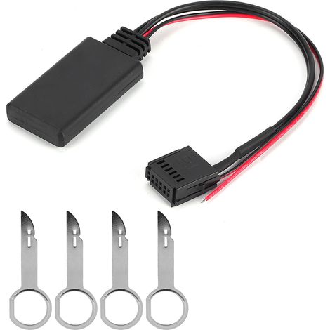 Eosnow Module Bluetooth pour voiture, câble AUXIN, adaptateur audio sans fil compatible avec Ford Focus, Mondeo, Fiesta et CD 6000.