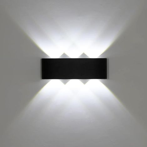 GOECO Applique Murale Esterno LED Lampada Moderna Luce a Parete Su e Giù Luminaria Murale Illuminazione Murale Impermeabile IP65 per Salone Camera da Letto Bagno 6500K Bianco Freddo Lunghezza 17cm (1/5)