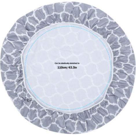 Nappe ronde élastique, base en flanelle à motif floral, avec élastique, imperméable et facile à nettoyer d'un simple coup d'éponge. (1/5)